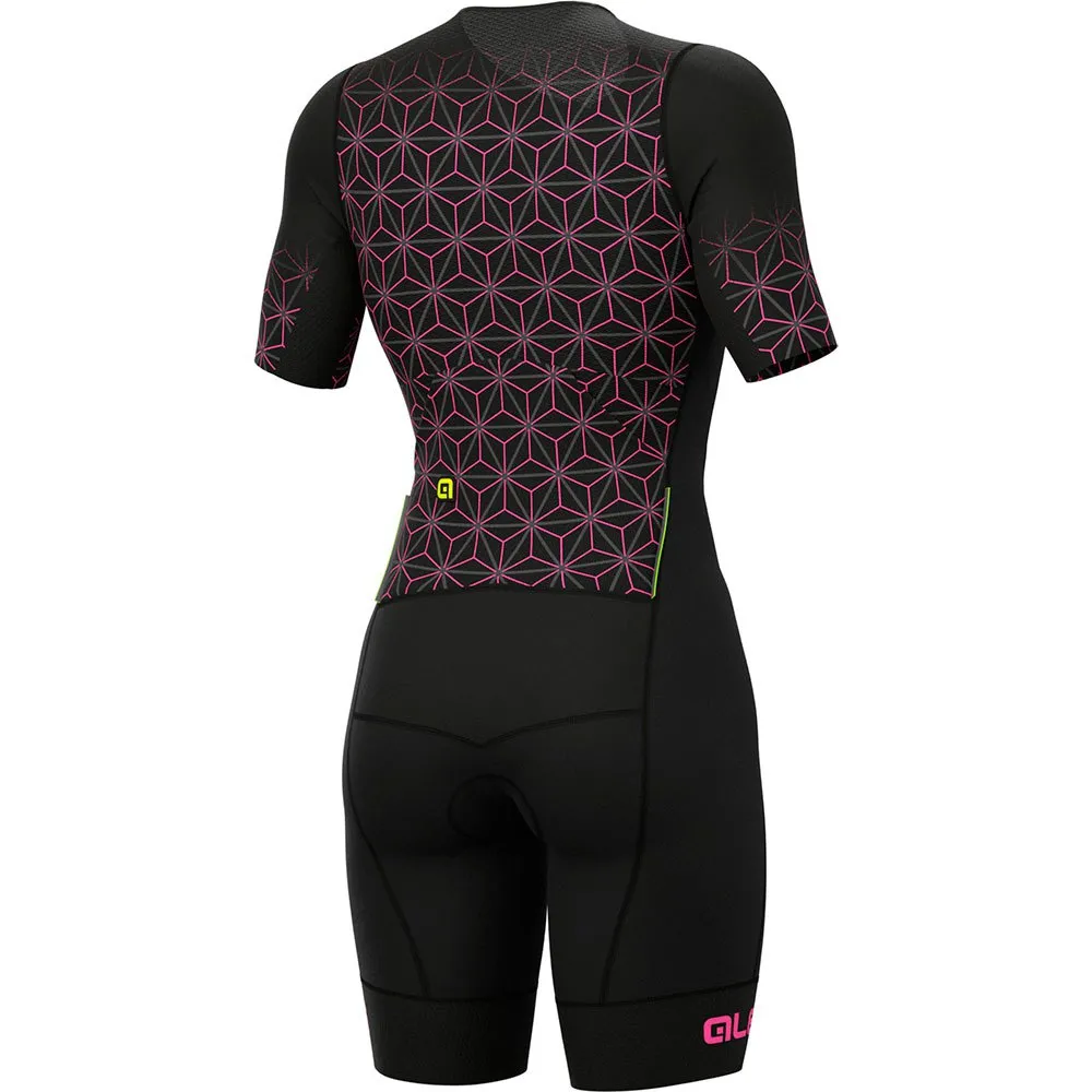 Alé Maui Kortärmad Triathlondräkt female, Black
