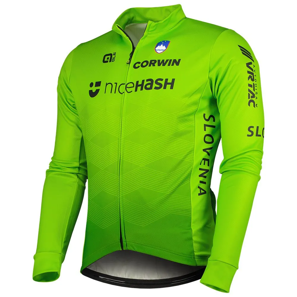 Alé Slovenian Cycling Federation Replica 2023 Långärmad Trikå, Green