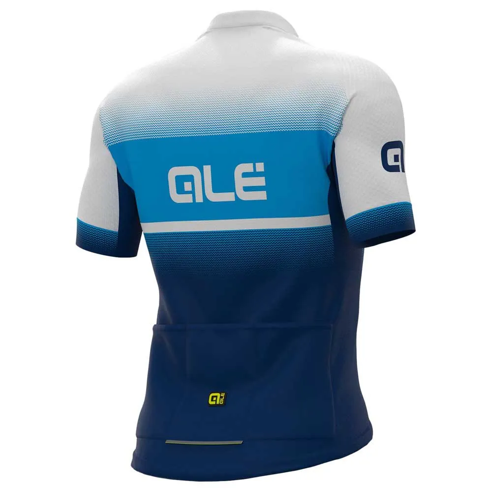 Alé Solid Blend Korta ärmar Cykeltröja, Black / turquoise, 3XL