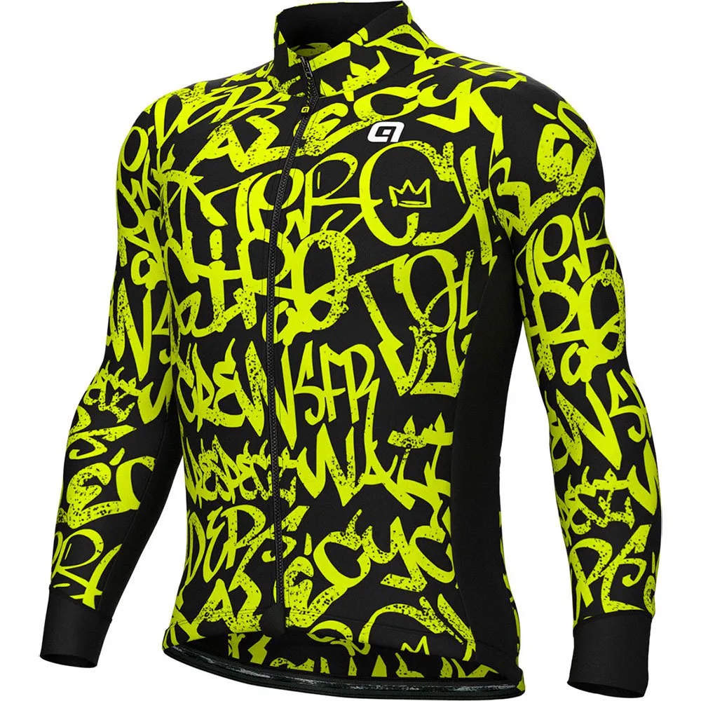 Alé Solid Ride Långärmad Trikå, Fluor yellow, M Alé Solid Ride Långärmad Trikå, Fluor yellow, M
