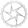 Alligator Diamond 6b Bromsskiva, Silver, 160mm