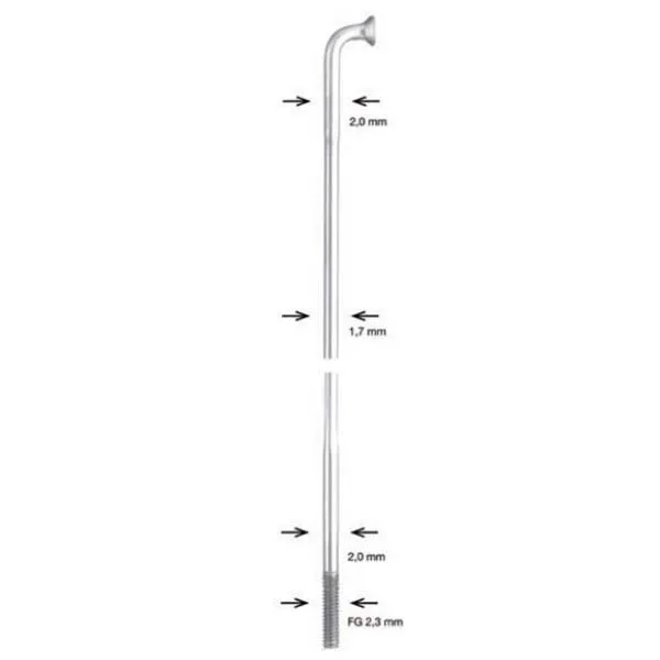 Alpina 2.00/1.70/2.00 Mm Stainless Steel Double Butted Ekrar 100 Enheter