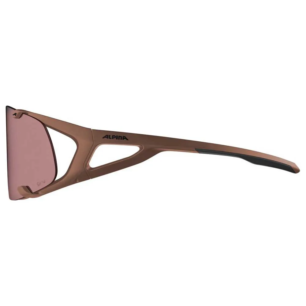Alpina Hawkeye Q-lite Solglasögon, Brick matt, Black Red Mirror/CAT3