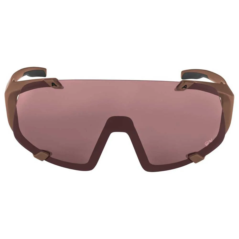 Alpina Hawkeye Q-lite Solglasögon, Brick matt, Black Red Mirror/CAT3
