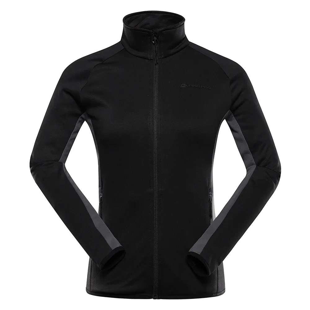 Alpine Pro Vorna Fleecejacka Med Dragkedja, Black / dark true gray