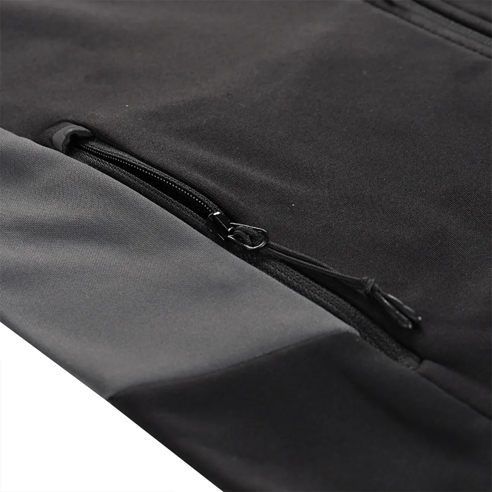 Alpine Pro Vorna Fleecejacka Med Dragkedja, Black / dark true gray
