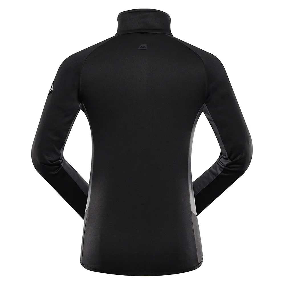 Alpine Pro Vorna Fleecejacka Med Dragkedja, Black / dark true gray