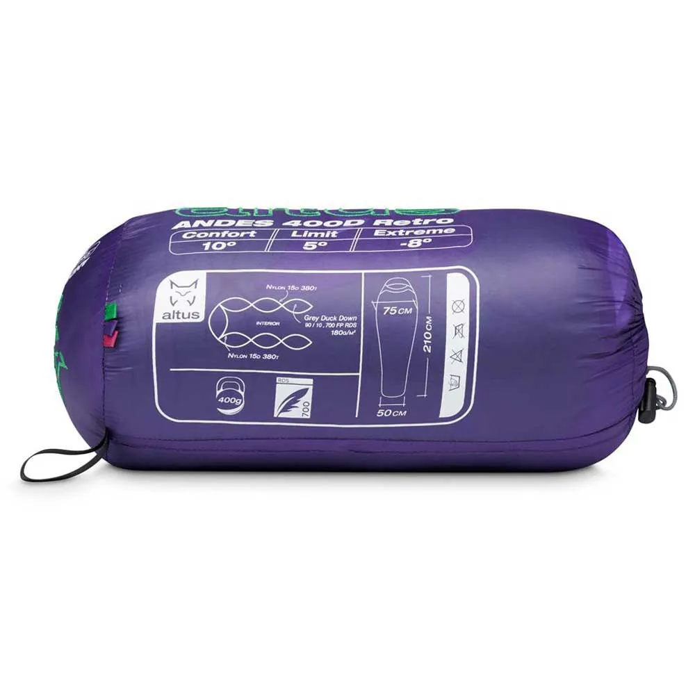 Altus Andes 400 Z80 Sovsäck, Purple, Left Zipper