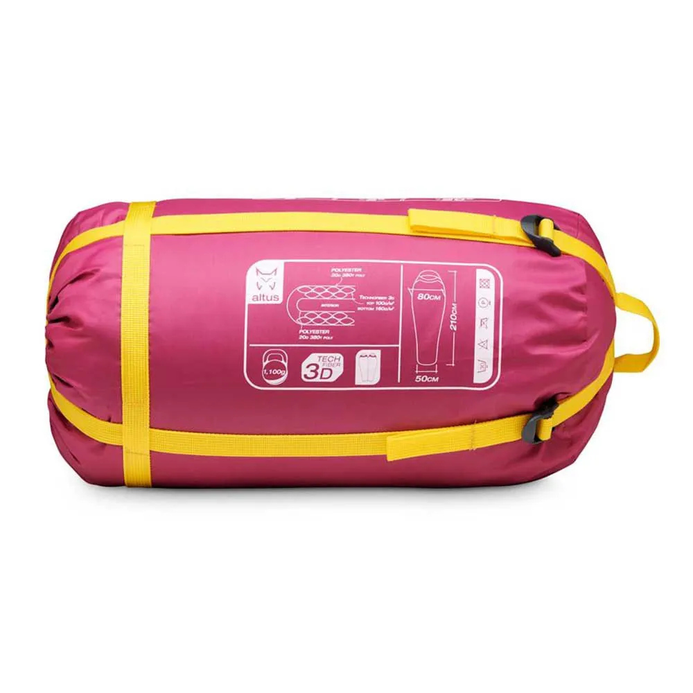 Altus Tibet 1100 Z80 Sovsäck, Raspberry, Left Zipper