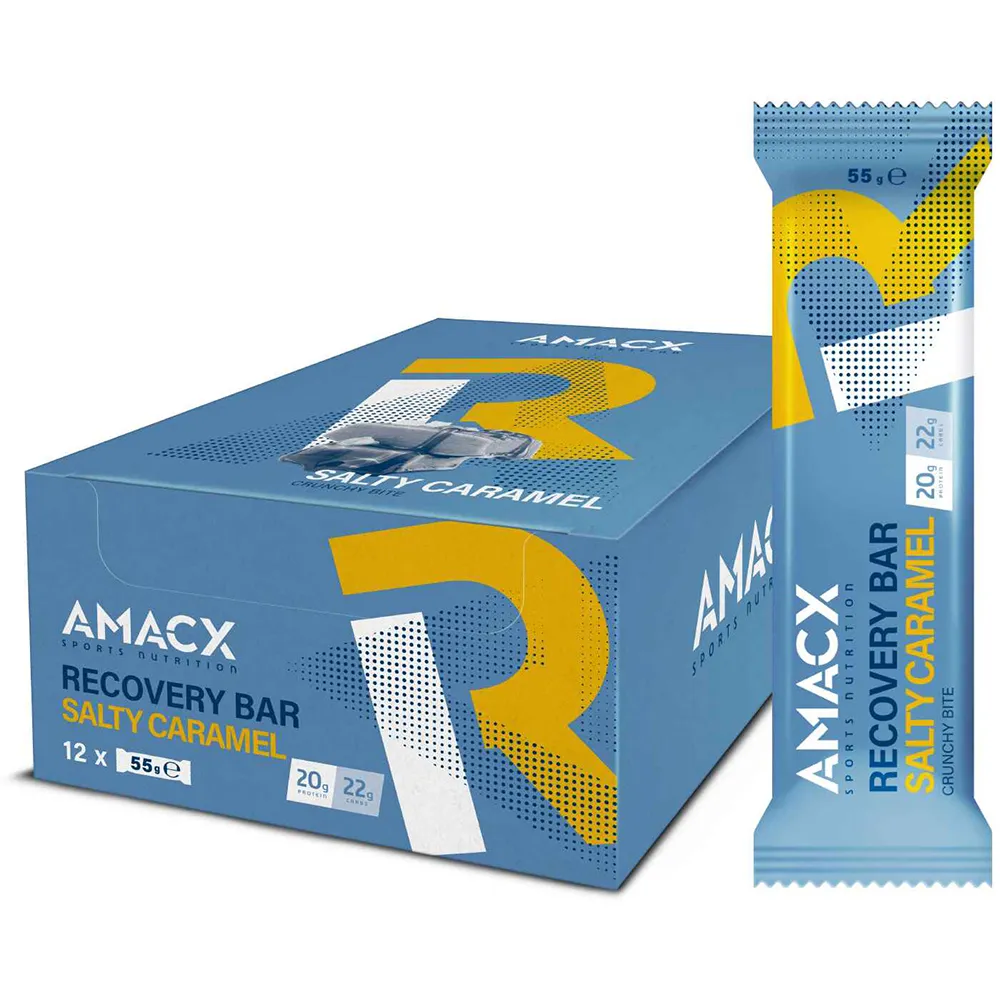 Amacx Ask Med återhämtningsenergibars Kola Salt 55g 12 Enheter, Blue, One Size