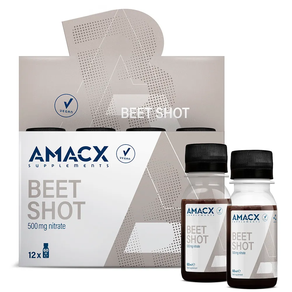Amacx Beet Shot 500mg Energi 12 Enheter, Black / white, One Size