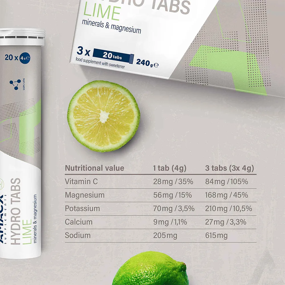 Amacx Hydro-tabletter Lime 3 Enheter, White, One Size