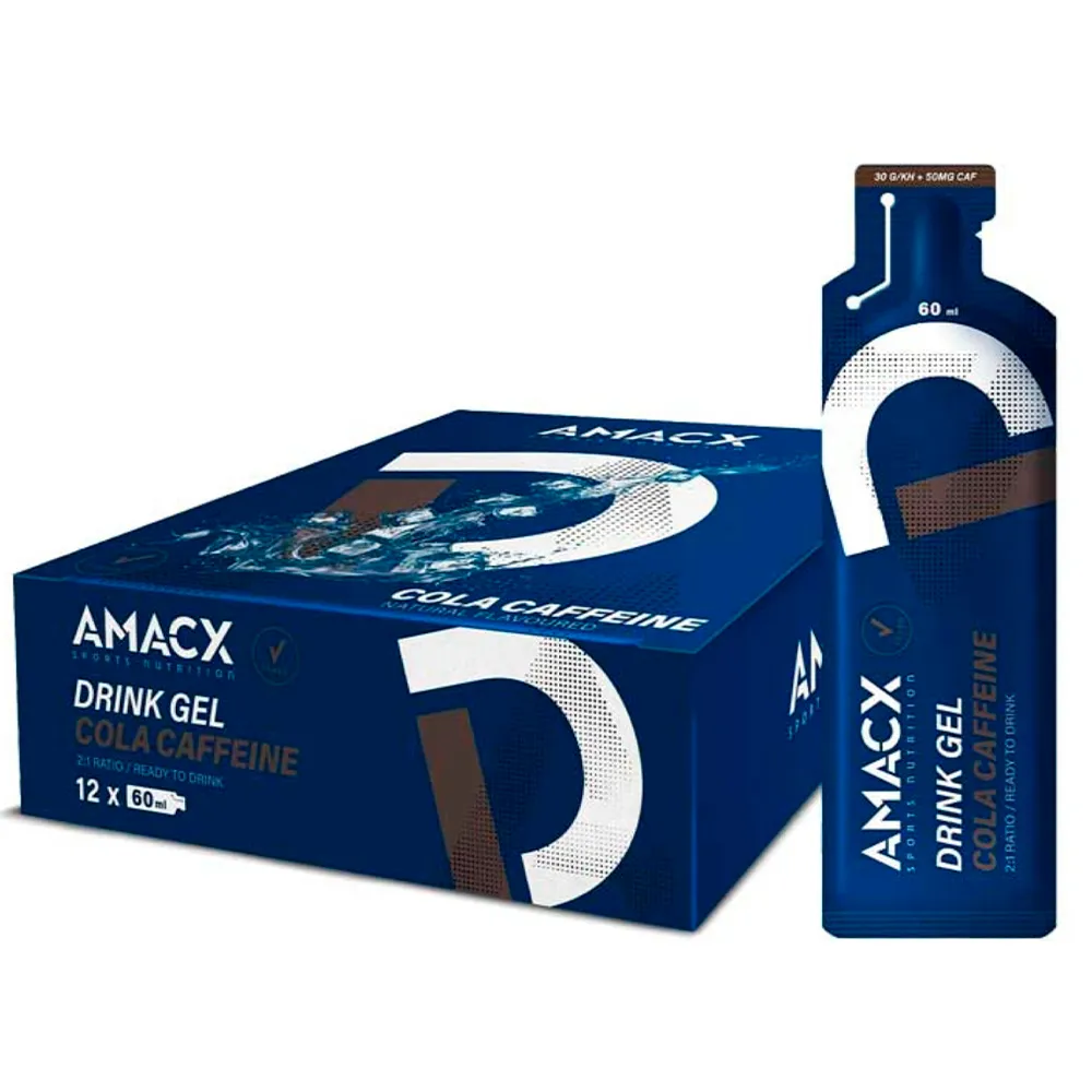 Amacx + Koffein Energigel-låda Cola 60ml 12 Enheter, Blue, One Size