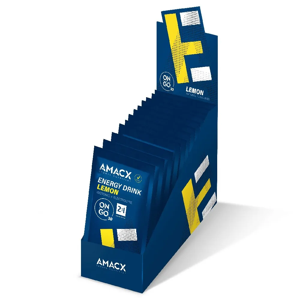 Amacx On The Go Energidryck Engångsdos Förpackning Citron 42g 12 Enheter, Multicolor, One Size