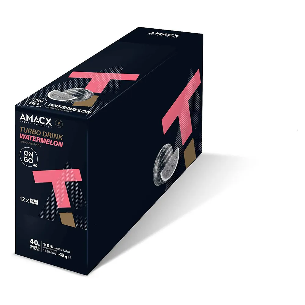Amacx Turbo On The Go Energidryck Monodosisförpackning Vattenmelon 40g 12 Enheter, Black, One Size