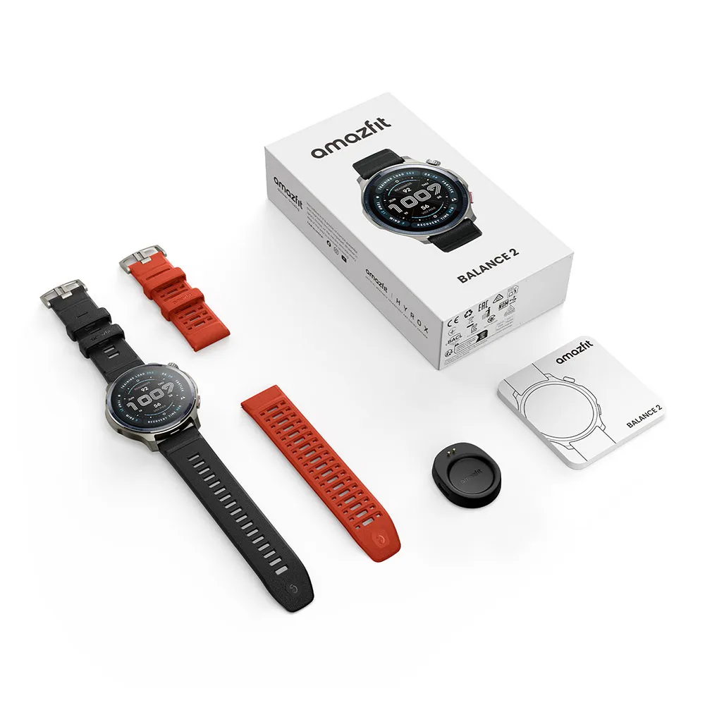 Amazfit Balance 2 Smartklocka, Black / red Amazfit Balance 2 Smartklocka, Black / red