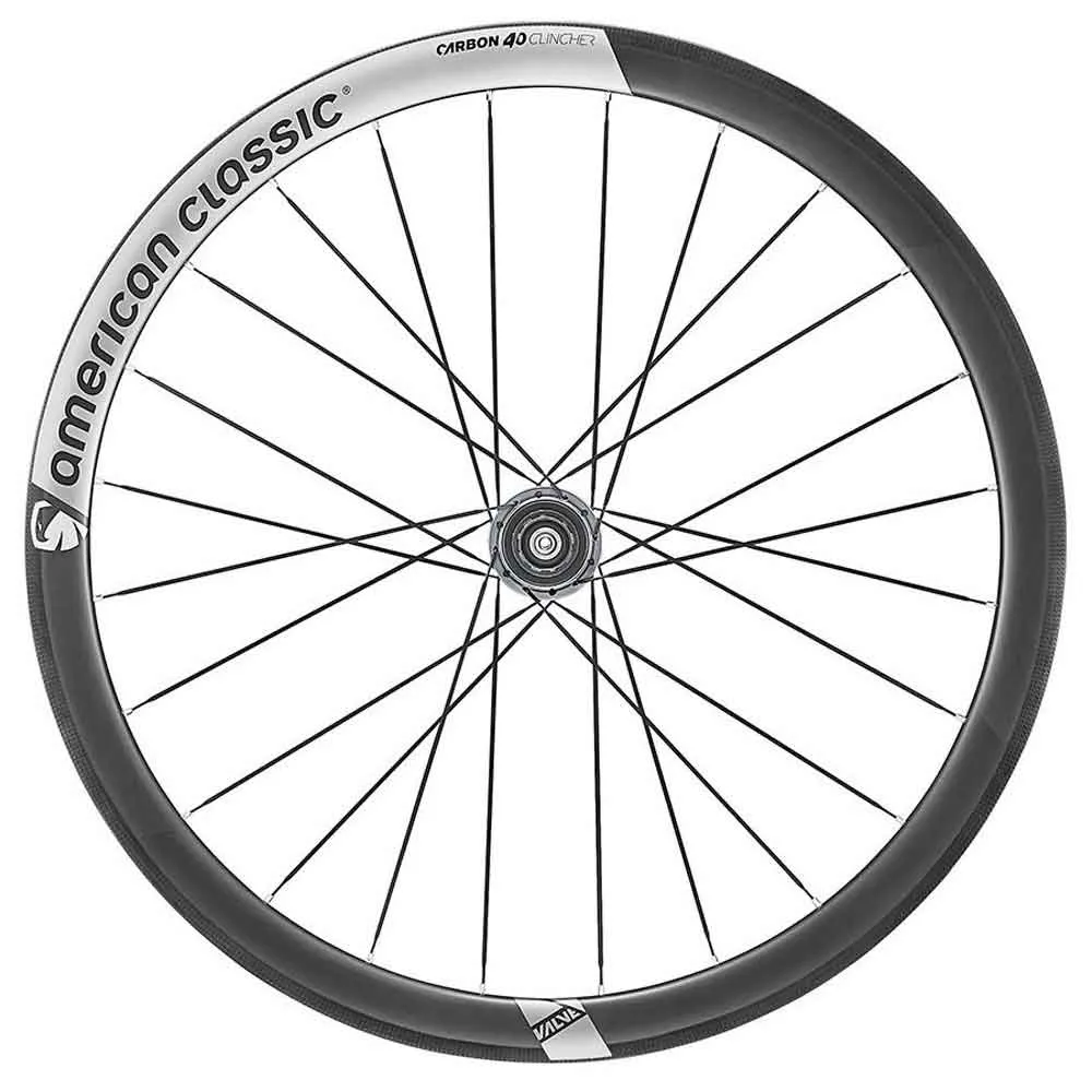 American Classic Carbon 40 Landsvägshjulset, Black / grey, 100 / 130mm, Shimano/Sram HG