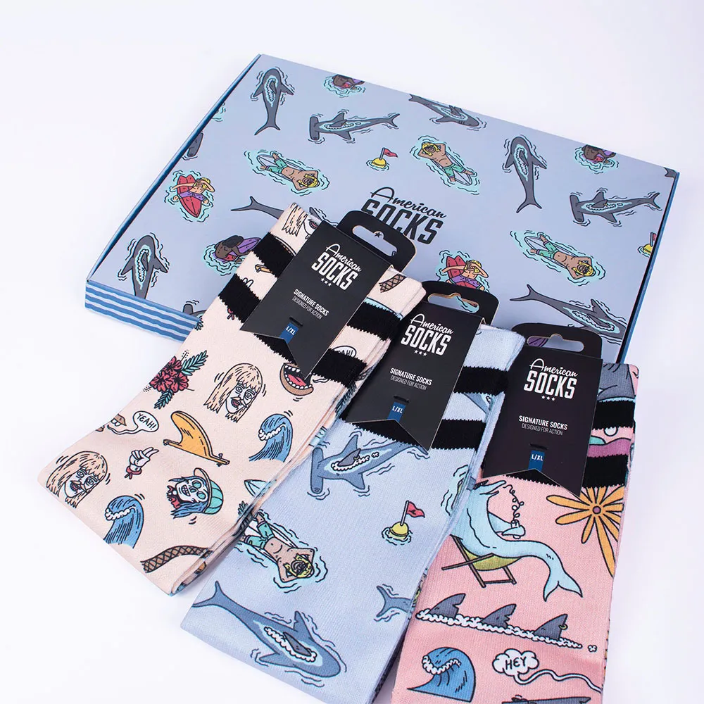 American Socks Stinky Surfer Gift Strumpor, Blue American Socks Stinky Surfer Gift Strumpor, Blue