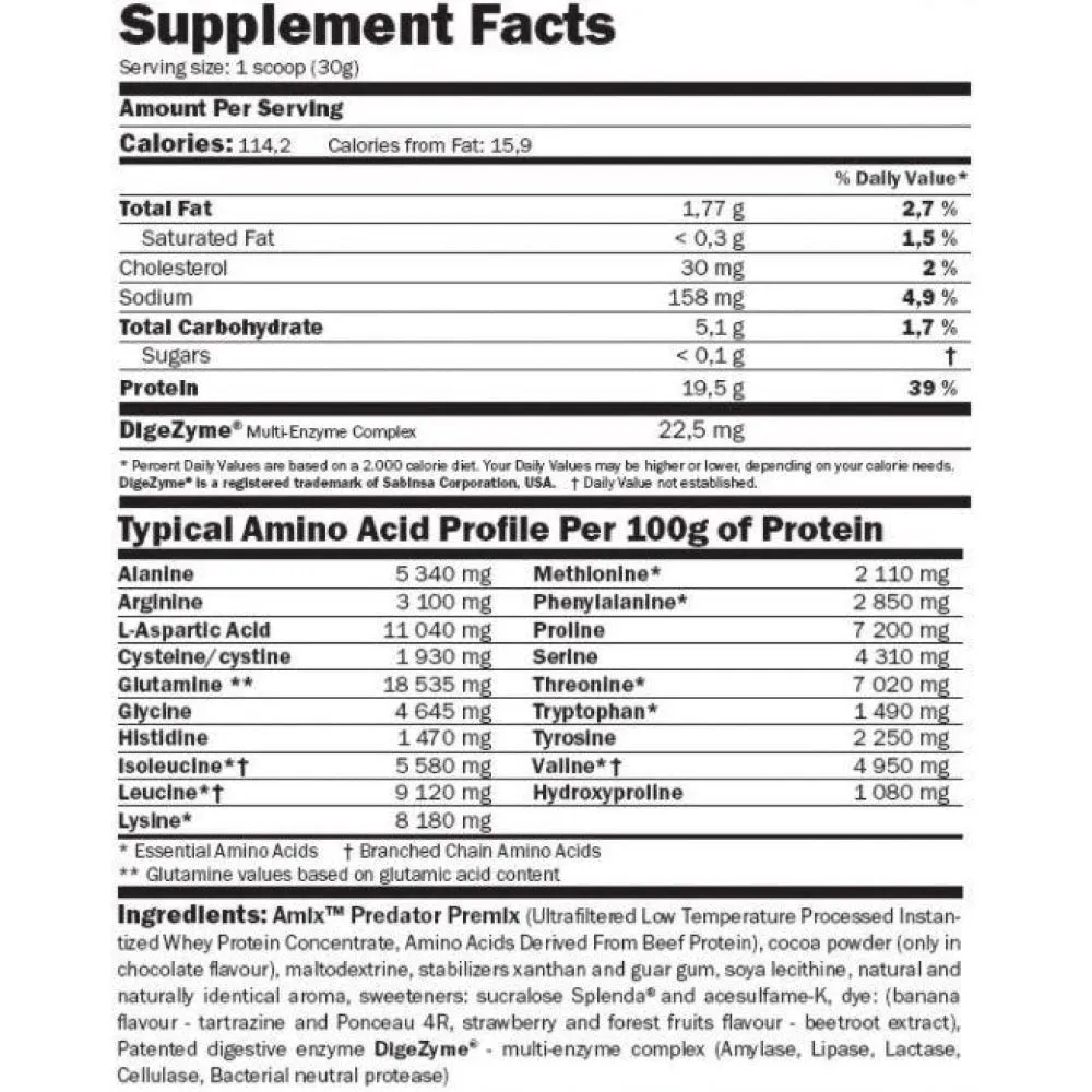 Amix 100% Predatos Proteinpulver För Dryck Kakor 2kg, Uncolor, One Size