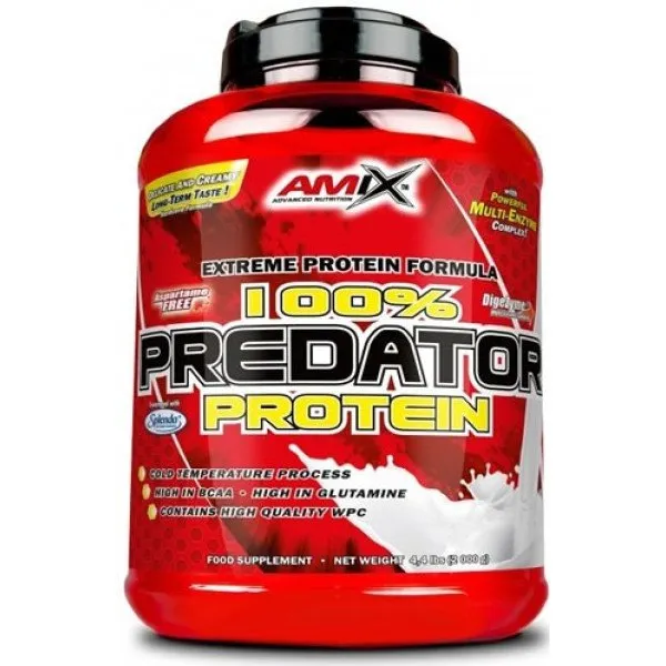 Amix 132.3 Predator Protein L-glutaminpulver Vanilj 2kg, Clear, One Size