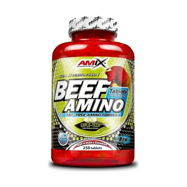 Amix Beef Amino Tabletter 250 Enheter, White, One Size