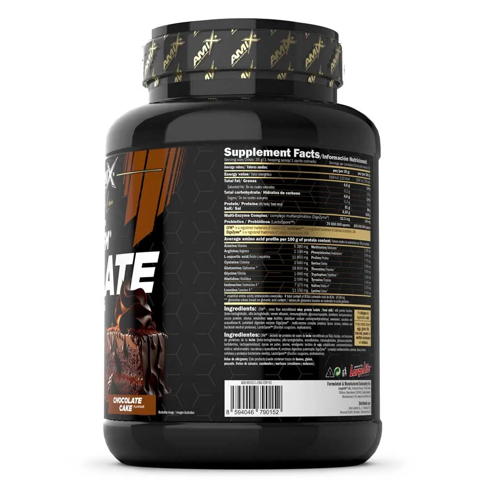 Amix Black Cfm Vassleproteinisolat Chokladkaka 1kg, One size