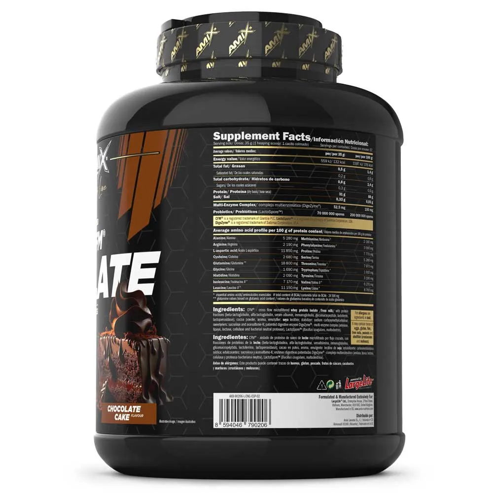 Amix Black Cfm Vassleproteinisolat Chokladkaka 2kg, One size