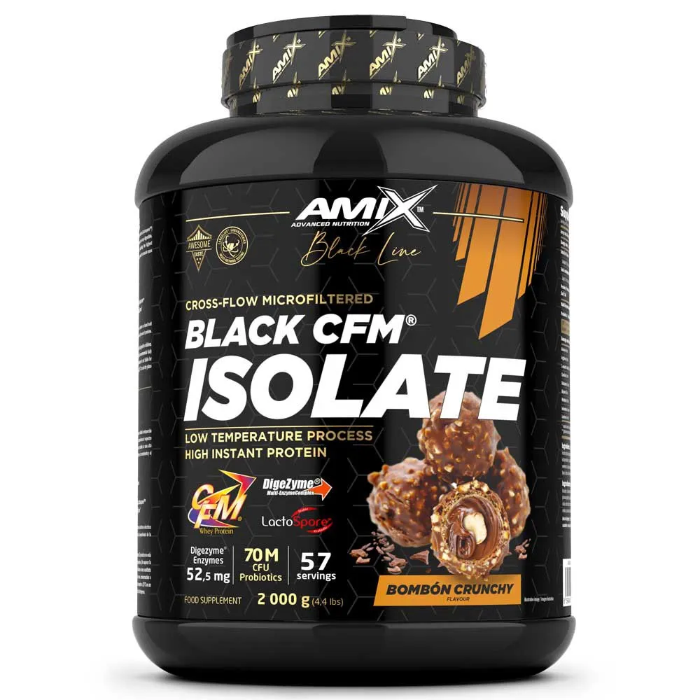 Amix Black Cfm Vassleproteinisolat Godiscrunch 2kg, One size
