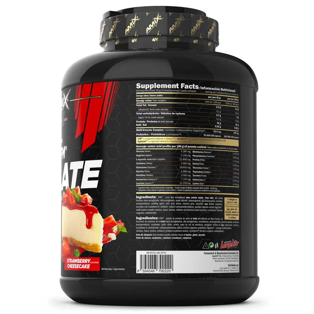 Amix Black Cfm Vassleproteinisolat Jordgubbscheesecake 2kg, One size