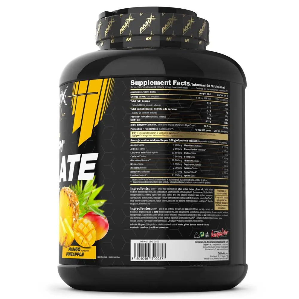 Amix Black Cfm Vassleproteinisolat Mango Och Ananas 2kg, One size