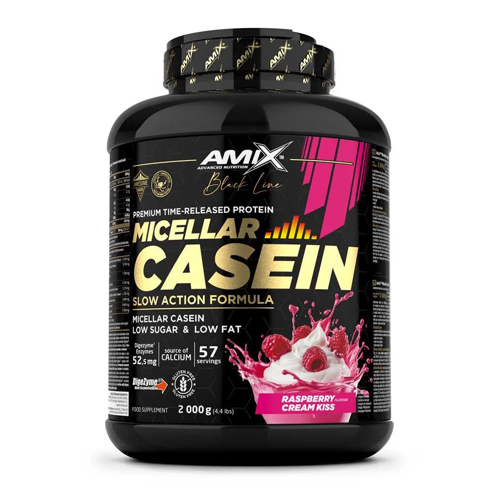 Amix Black Micellar 2kg Casein Protein Hallon, One size Amix Black Micellar 2kg Casein Protein Hallon, One size