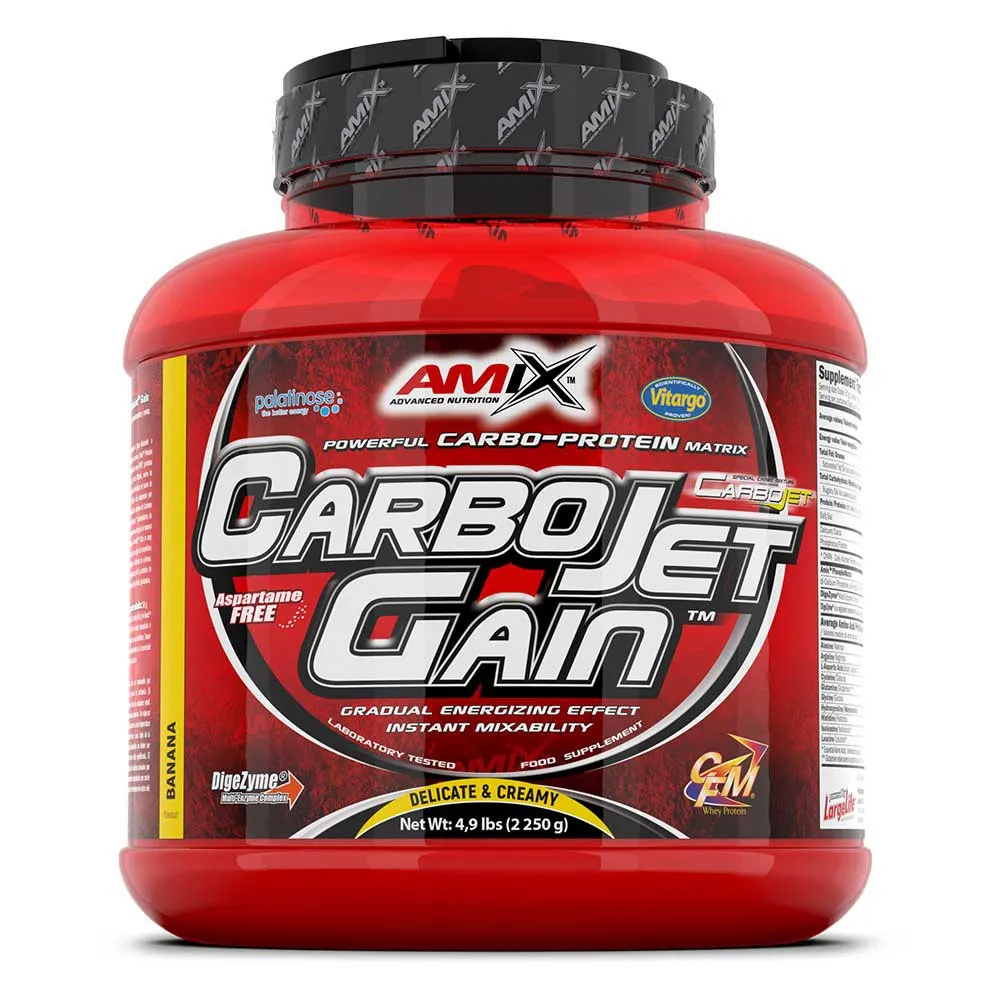 Amix Carbojet Gain Kolhydratpulverdricka Banan 2.25kg, Red, One Size