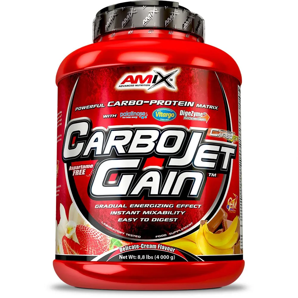 Amix Carbojet Gain Kolhydratpulverdricka Vanilj 4kg, Red, One Size