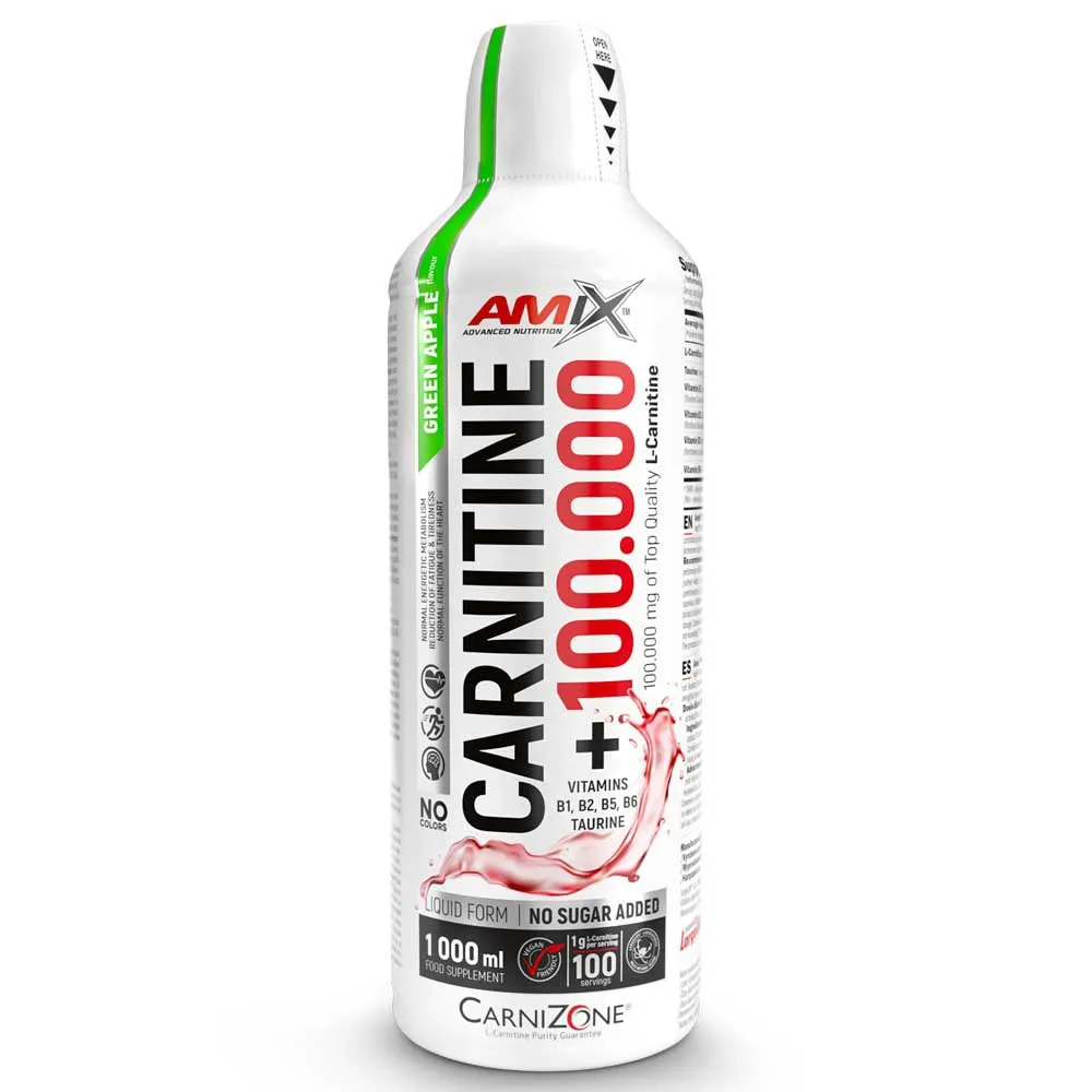 Amix Carnitine 100.000 Fettförbrännare Grönt äpple 1000ml, One size Amix Carnitine 100.000 Fettförbrännare Grönt äpple 1000ml, One size