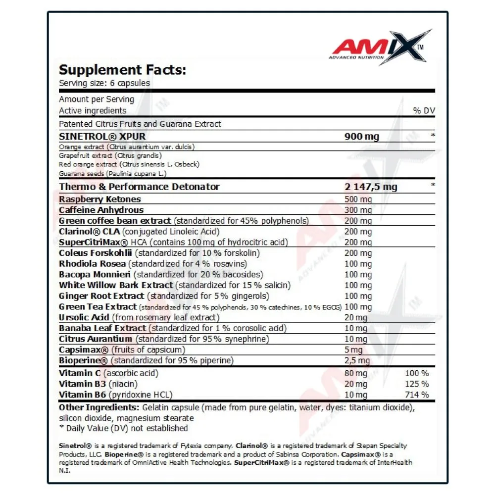 Amix Detonatrol Fettförbrännare 90 Enheter, Uncolor, One Size