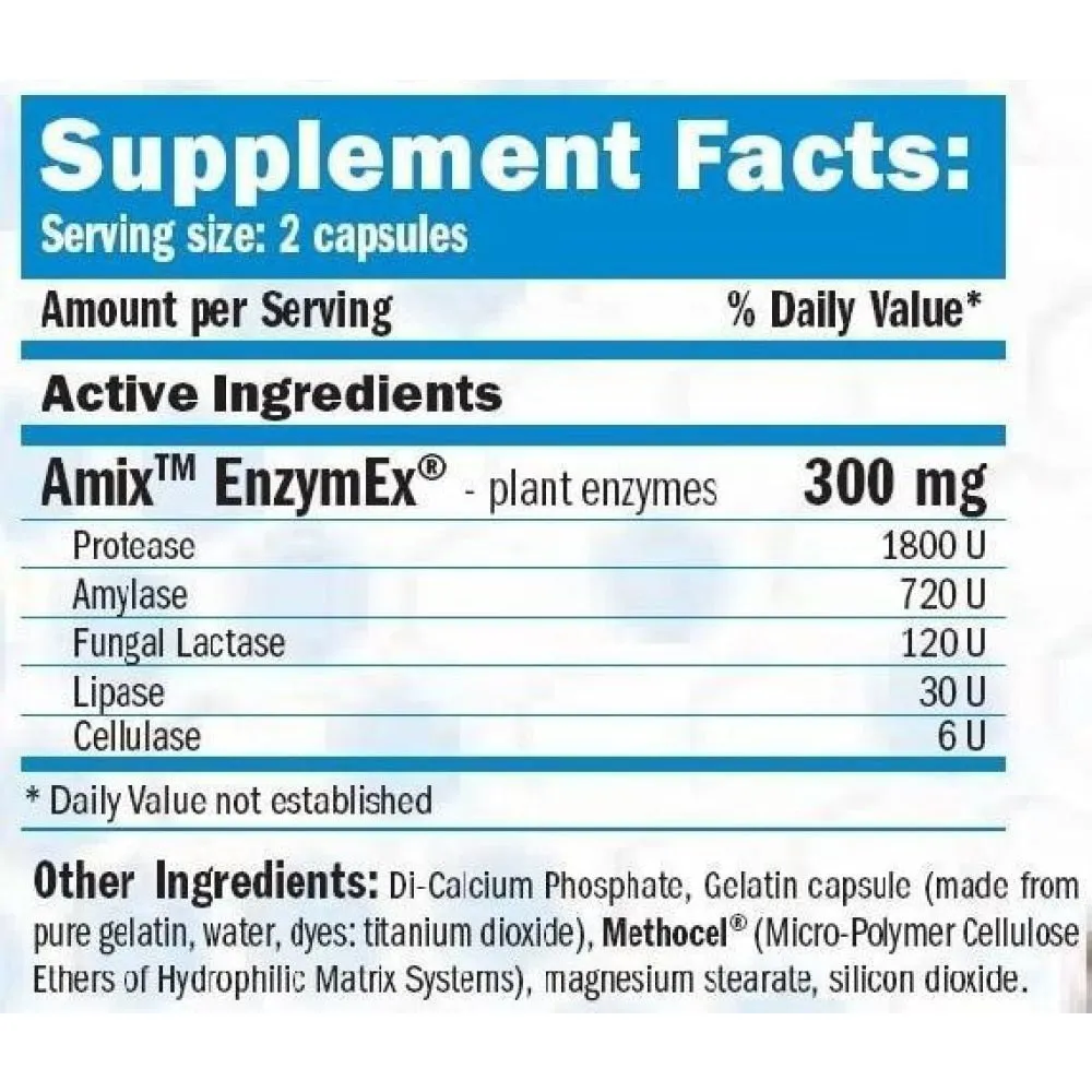 Amix Enzymex Kapslar 90 Enheter, Uncolor, One Size