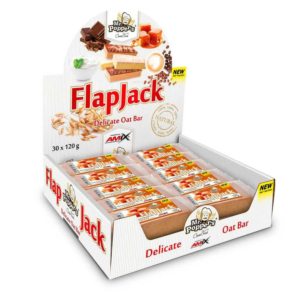 Amix Flapjack Energibar Låda Yoghurt Havre 120g 30 Enheter, One size