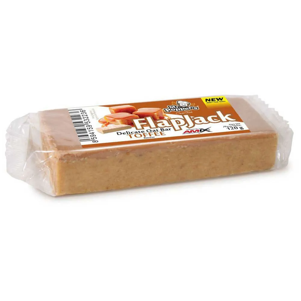 Amix Flapjack Oat Energibar Låda Toffee 120g 30 Enheter
