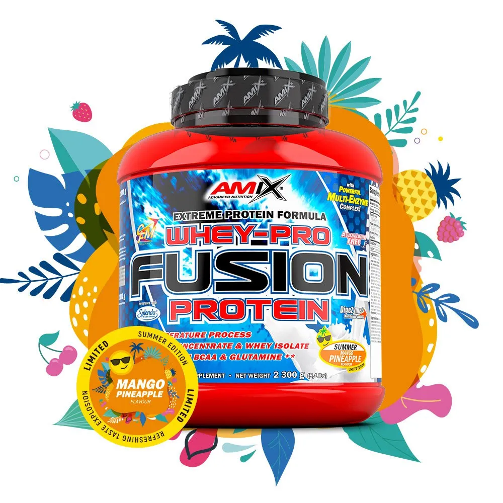 Amix Fusion Vassleproteinisolat Mango Och Ananas 2300g, Red, One Size