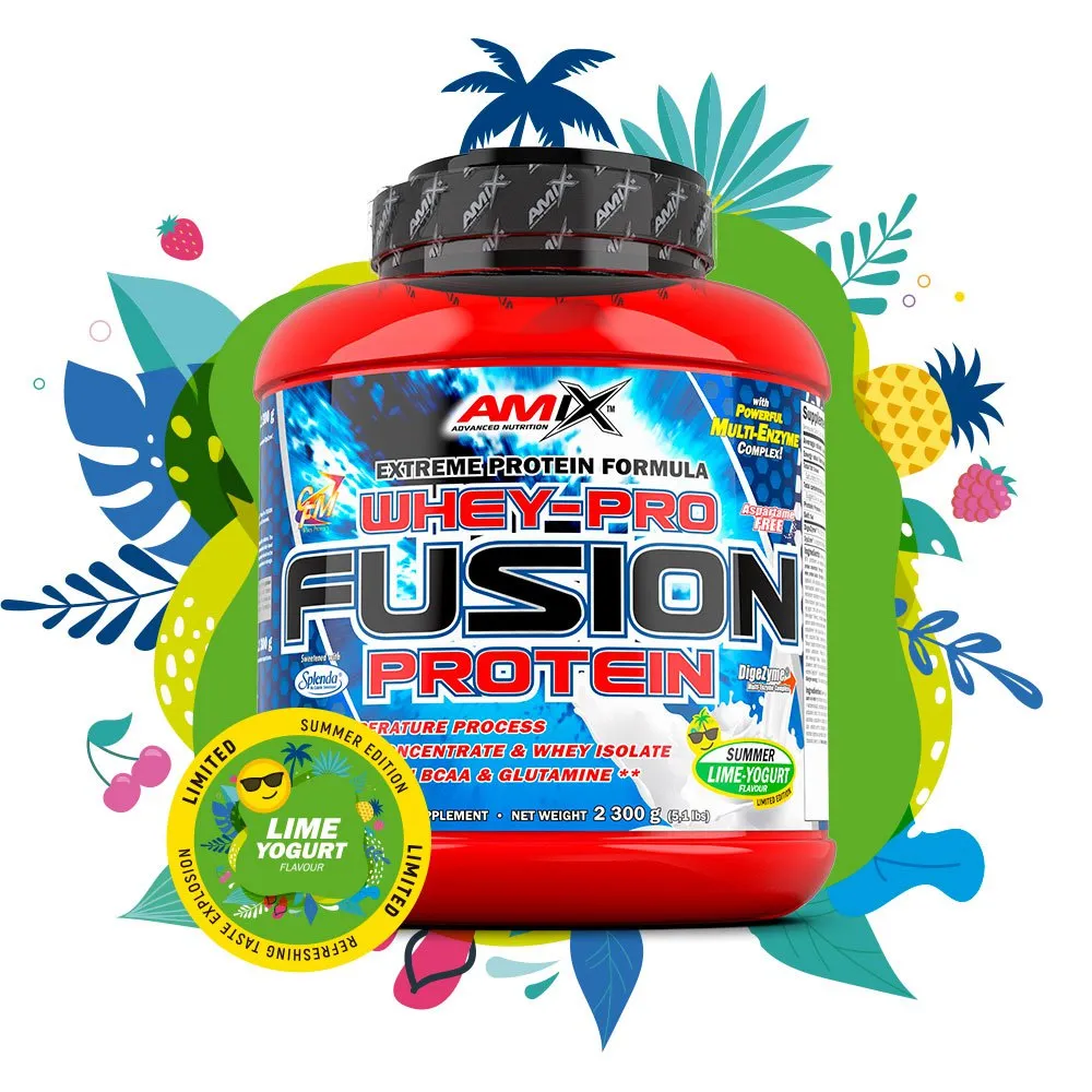 Amix Fusion Vassleproteinisolat Yoghurt Och Lime 2300g, Red, One Size
