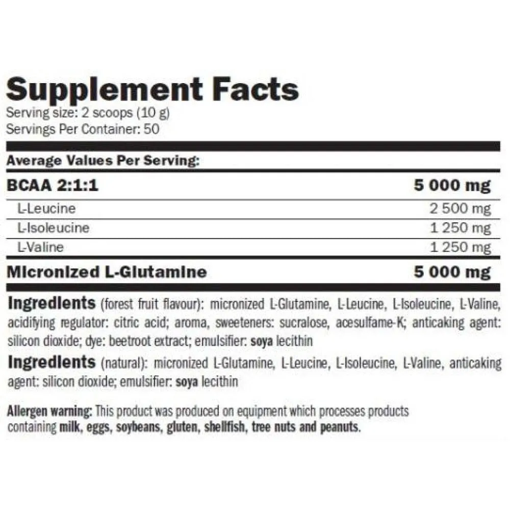 Amix Glutamin Bcaa Lime Och Citron 300g, Uncolor, One Size