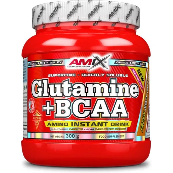 Amix Glutamin Bcaa-pulver 300g, White, One Size