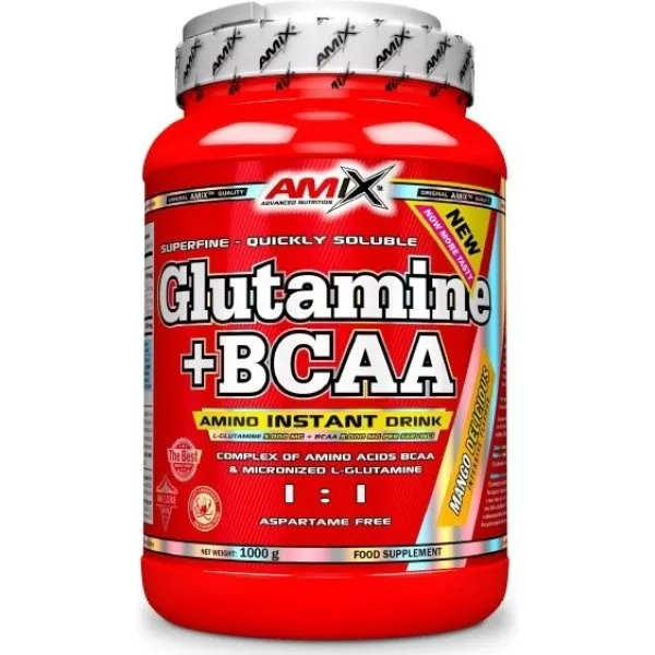Amix Glutamin Bcaa-pulver Vilda Bär 1000g, White, One Size