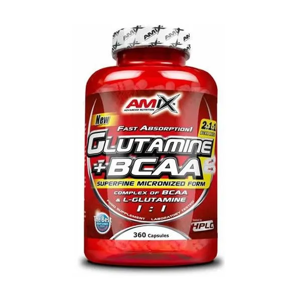 Amix Glutamina Bcaa Kapslar 360 Enheter, White, One Size