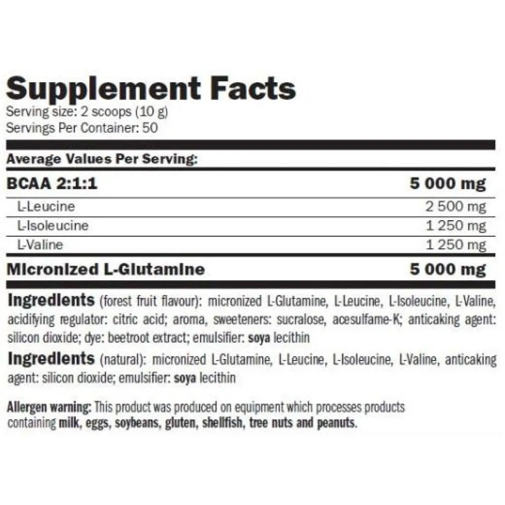 Amix Gutamin Bcaa Svanspulver 300g, Uncolor, One Size