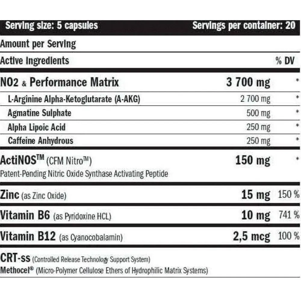 Amix Hell´s No2 Energy Tabletter 100 Enheter, Uncolor, One Size