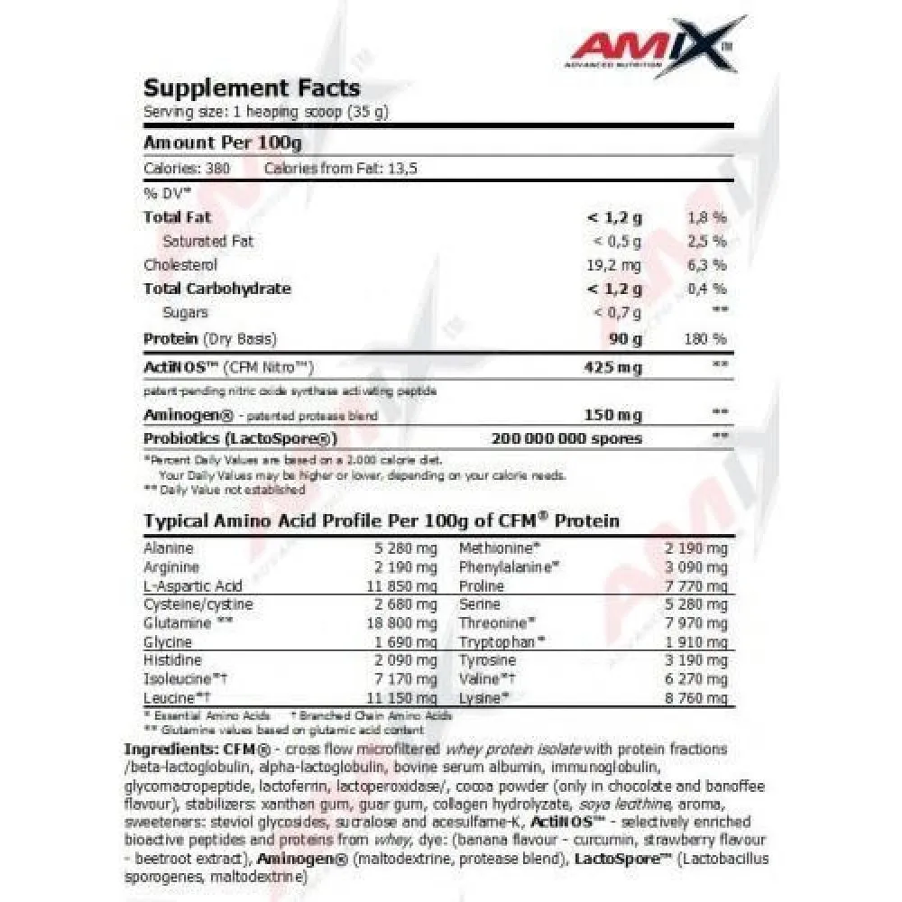 Amix Isoprime Cfm Vassleproteinisolat Kaka 2kg, Uncolor, One Size