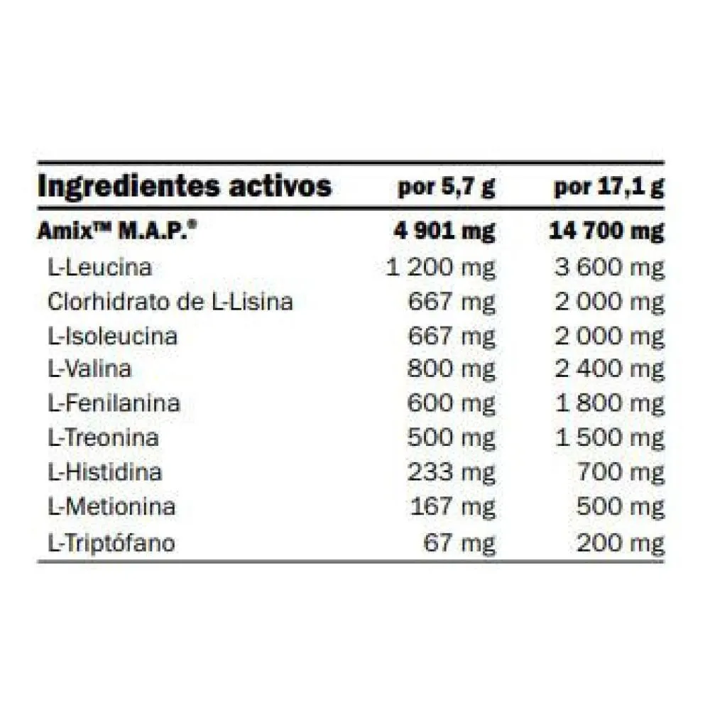 Amix Karta över Amink Aminosyror Ananas Och Mango 344g, Uncolor, One Size