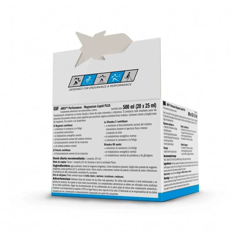 Amix Magnechel® Magnesium Chelate 375mg Energidryck Engångsdos Förpackning 20 Enheter, Multicolor, One Size