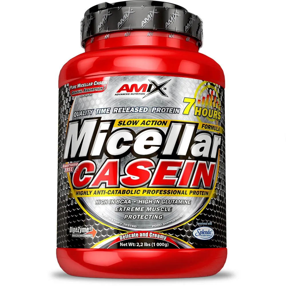 Amix Micellar Casein Proteinpulver För Dryck Choklad 1kg, Red / grey, One Size